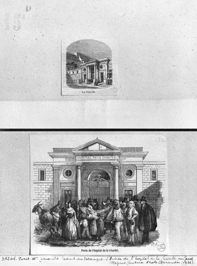 Hopital de la Charite, the Entrance Gate on Rue Jacob, Paris by French School