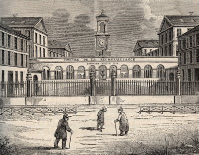 Hospice de la reconnaissance a Garches - Hauts-de-Seine - engraving in PATRIE - DESCRIPTION PICTURESQUE DE LA FRANCE EN 6 VOLUMES BY LUCIEN HUARD - end 19th century by French School