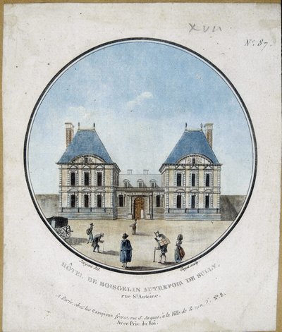 Hotel de Boisgelin, formerly of Sully - engraving by French School