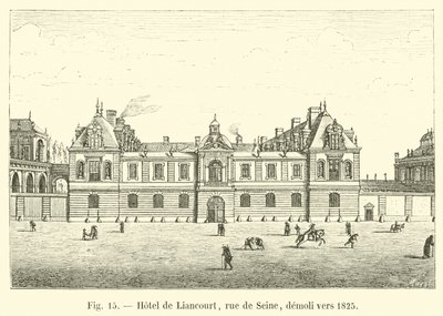 Hotel de Liancourt, Seine Street, demolished around 1825 by French School