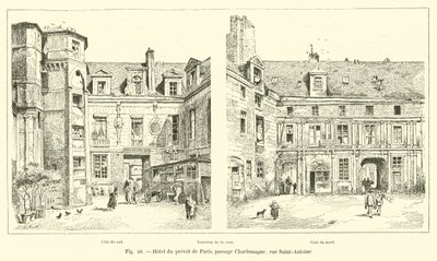 Hotel of the Provost of Paris, Passage Charlemagne, Rue Saint-Antoine by French School
