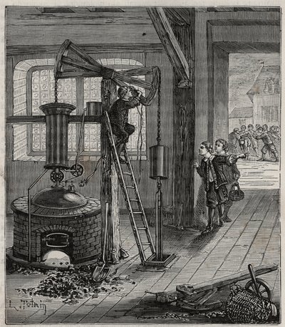 Humphrey Potter, in charge of opening and closing the valves of Thomas Newcomen