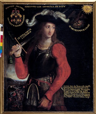 Portrait of Joan of Arc in War Costume by French School