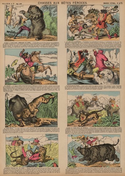 Hunting Ferocious Animals by French School