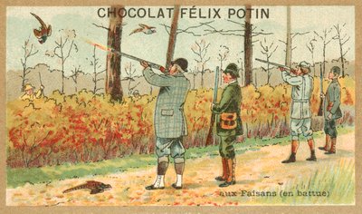 Hunting pheasant by French School