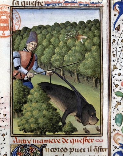 Hunting Scene: A Dog Tracking the Deer (Flair) - in 