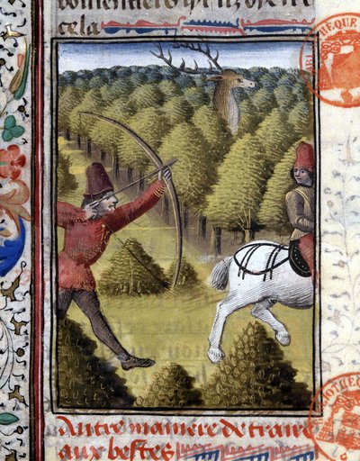 Hunting Scene in The Hunting Book of Gaston Phoebus, Count of Foix, Lord of Béarn. 14th Century by French School