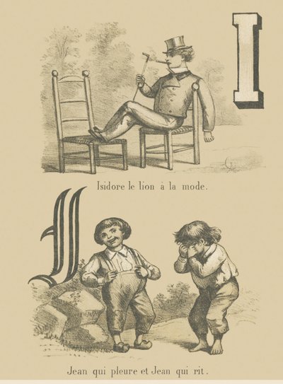 Isidore the Trendy Lion / John Crying and John Laughing by French School