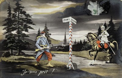 I am ready, First World War postcard, 1914 by French School