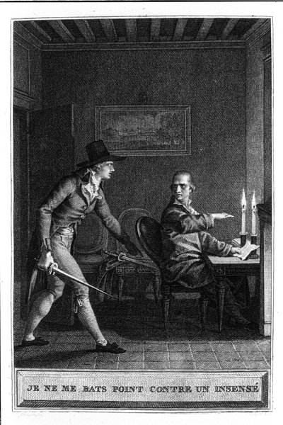 I do not fight like an insane Illustration of Julie or La Nouvelle Heloise by Jean Jacques Rousseau 1780 by French School