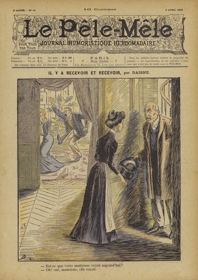 There is Receiving and Receiving. Illustration for Le Pele-Mele by French School