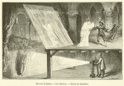 Optical Illusions, The Spectres (engraving) by French School