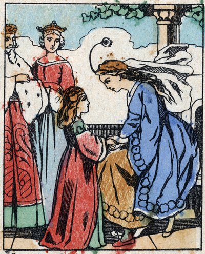 Illustration for Riquet a la houppe, tale by Charles Perrault (1628-1703), French writer. Wood engraving of Imaging Pellerin - Epinal, sd. Late 19th century. by French School