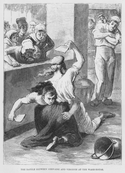 Illustration for The Assommoir, A Realistic Novel, by Emile Zola by French School
