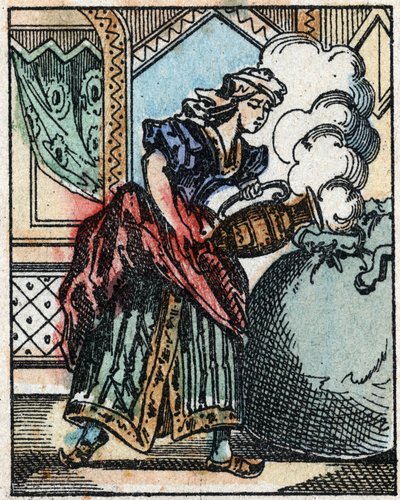 Illustration for the Tales of the Thousand and One Nights. Ali-Baba. Wood engraving from Imaging Pellerin - Epinal, late 19th century. by French School