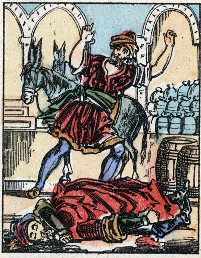 Illustration for the Tales of the Thousand and One Nights. Ali-Baba. Wood engraving from Imaging Pellerin - Epinal, late 19th century by French School
