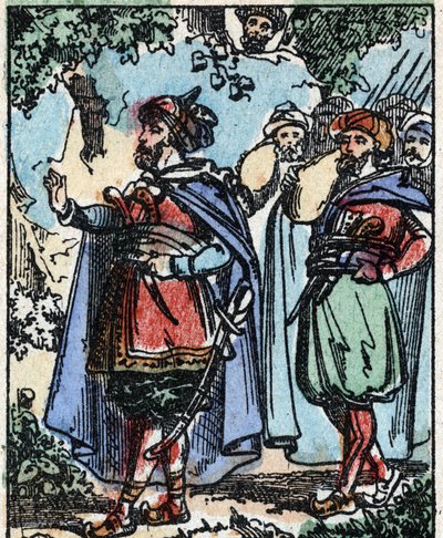 Illustration for the Tales of the Thousand and One Nights. Ali-Baba. Wood engraving from Imaging Pellerin - Epinal, late 19th century by French School
