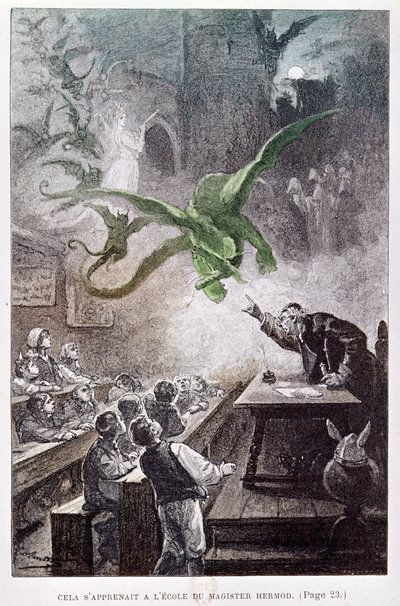 Illustration from The Castle of the Carpathians by Jules Verne 1892 by French School