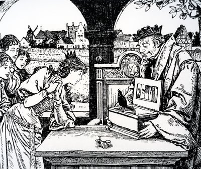 Illustration from The Princess and the Swineherd by Hans Christian Andersen by French School