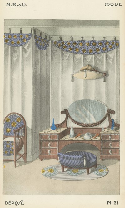 Illustration from interior design product catalogue from A R & Cie, France by French School