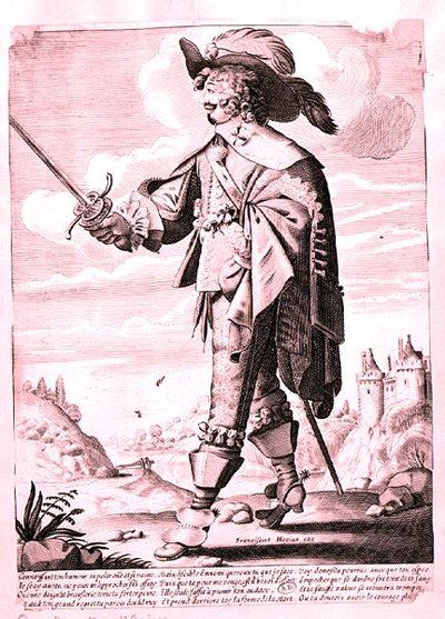 Illustration of a Soldier under the reign of Louis XIII (1601-43) by French School