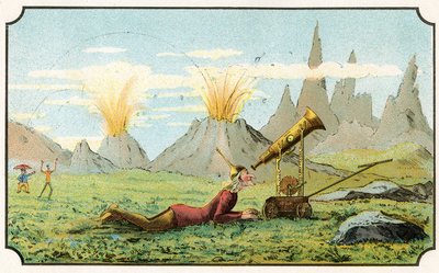 Illustration of the book "Voyage dans la lune avant 1900" by A. de Ville-d