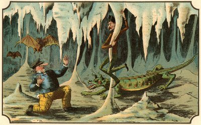 Illustration of the book "Voyage dans la lune avant 1900" by A. de Ville-d