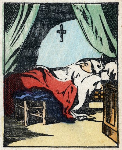 Illustration of the tale “Veridique History of Jeannot Serinet”. Wood engraving of Imagery Pellerin - Epinal, late 19th century. by French School
