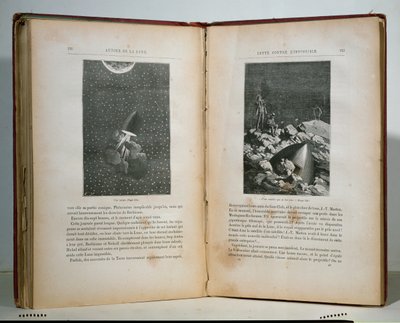 Illustrations from Round the Moon by Jules Verne by French School