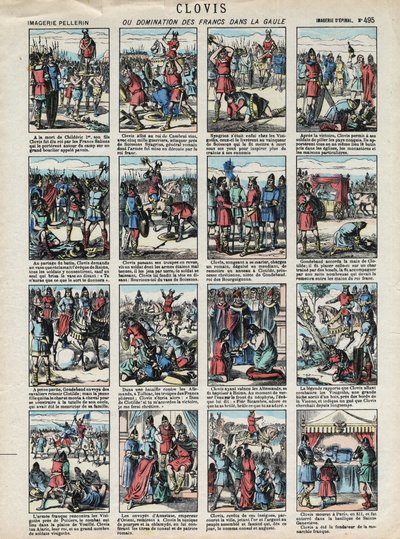 Images of Epinal of the Pellerin House - circa 1913 - Clovis or domination of the Francs in Gaul by French School