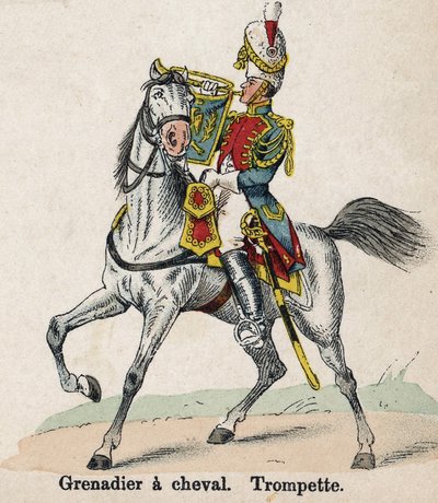 Imperial Guard Napoleon I: Grenadier on Horseback - Trumpet (Plate from the book Les Uniforms de l