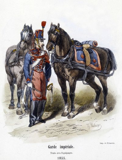 Imperial Guard: Train of crews in 1855 - in 
