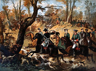 Imperial Stag-Hunt in the Forest of Compiegne (c.1860) by French School