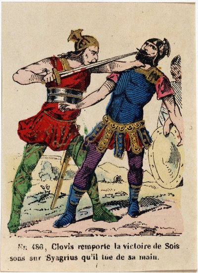 In 480, Clovis Won Soissons Over Syagrius and Killed with His Hand by French School
