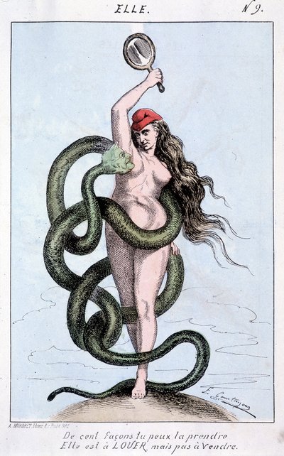 In a hundred ways you can take it, it is for rent, but not for sale (Thiers en serpent surrounds Marianne). by French School