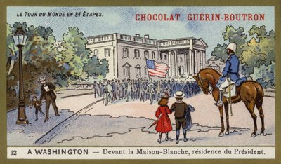 In Front of the White House, Residence of the President, Washington DC by French School