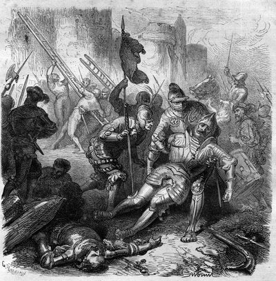 In the battle against Henry IV of the Holy Germanic Empire on October 14 by French School