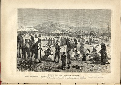 In the camp of the pilgrims in Nazareth by French School