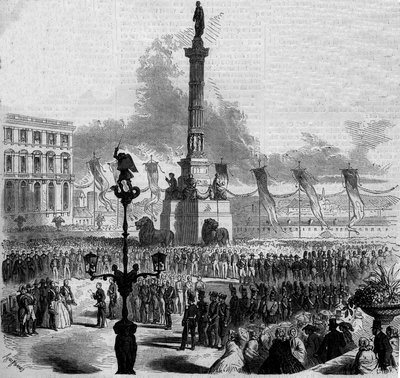 Inauguration of the Column of the Congress (1850-1859). Brussels, Belgium by French School