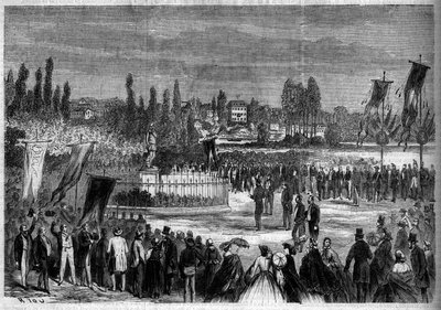 Inauguration of the statue of Bernard Palissy (1510-1589), French potter, at Joinville le Pont by French School