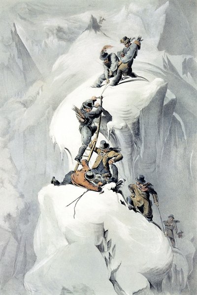 Incident before reaching the Grands Mulets in the valley of Chamonix by French School