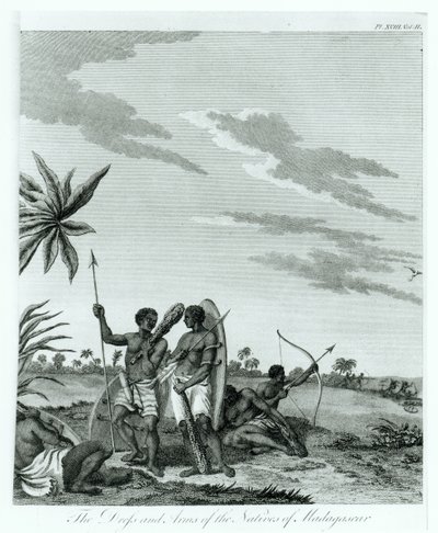 Inhabitants of Madagascar, from Volume 2 of Memoirs and Travels by Count Benyowsky, Published 1790 by French School