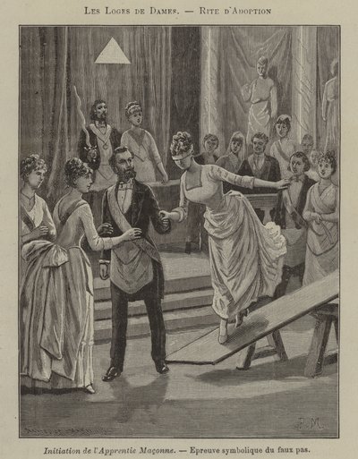 Initiation of an apprentice mason in a women