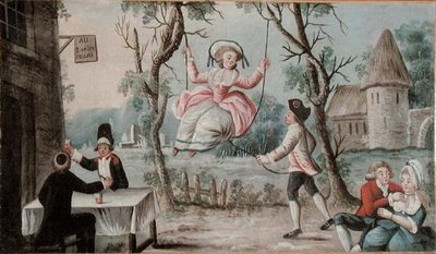Inn Sign painted for a tavern depicting the Three Orders reunited, about 1789 by French School