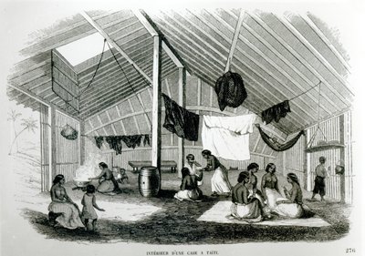 Inside a Tahitian Hut, from 