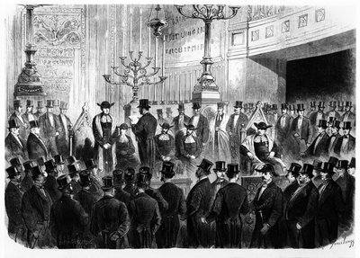 Installation of Lazard Isidor as Chief Rabbi of France at the Synagogue of the Rue Notre-Dame-de-Nazareth in Paris by French School