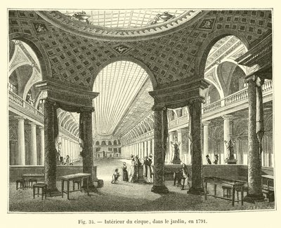 Interior of the Circus, in the Garden, 1791 by French School