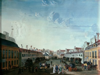 Interior Courtyard of the Imperial Stage-coach Service, early 19th century by French School