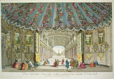Interior of a Gallery Leading to Vauxhall Gardens by French School
