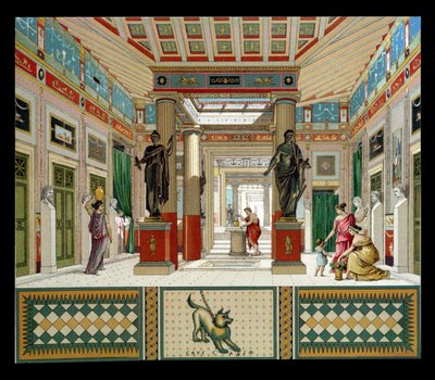 Interior of a House in Pompeii, c.1880 by French School